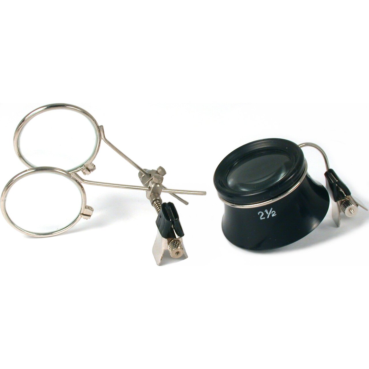 2 4x 6.6x Clip-On Eyeglass Eye Loupes Watchmakers Tools